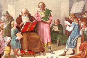 15 août 803: Charlemagne décide d'inventer l'école alors qu'il est coincé dans les embouteillages avec ses petits-enfants